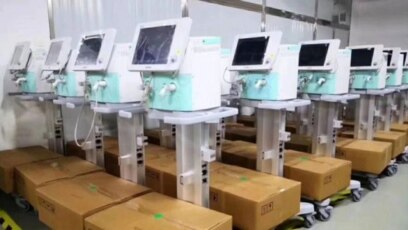 Beijing Aeonmed ventilators. Photo: Beijing Aeonmed via Bloomberg.