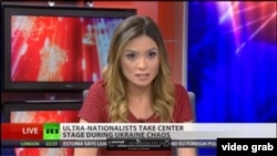 Russia Today anchor Liz Wahl announces here resignation on the air.