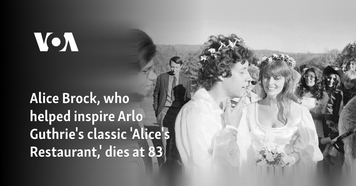 Alice Brock, who helped inspire Arlo Guthrie's classic 'Alice's Restaurant,' dies at 83