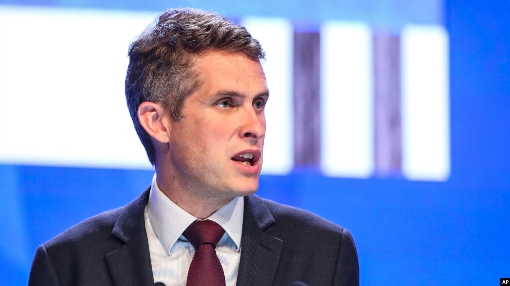 英国国防大臣威廉姆森在新加坡的一个亚洲安全防务会议上发言。(2018年6月3日)