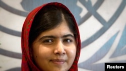 Aktivis pendidikan asal Pakistan, Malala Yousafzai di markas PBB, New York.