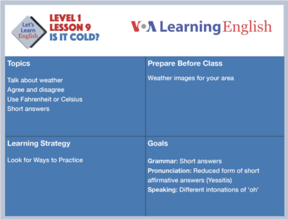 Lesson10 - What's the weather like there? - Inglês