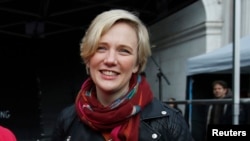 FILE - Labour MP Stella Creasy, whose constituents were told they could not enter the US.