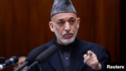 Afghan President Hamid Karzai is seen in a March 6, 2013, file photo.