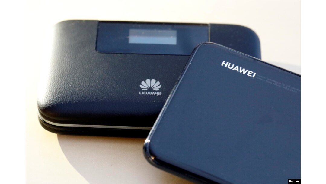 Peralatan Huawei di Manhattan, New York, 22 Juli 2019. (Foto: Reuters)