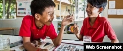 Cambodian children who show early promise in learning are offered spots at the Liger Learning Center.