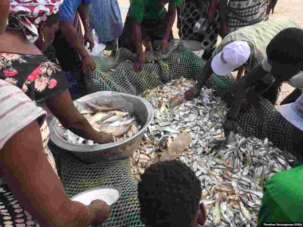 La pêche artisanale à Libreville, au Gabon, le 30 janvier 2017. (VOA/Timothee Donangmaye)