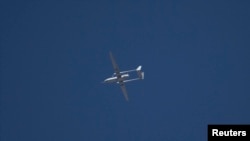 عکس آرشیوی از یک پهپاد اسرائیلی در حال پرواز بر فراز کرانه باختری