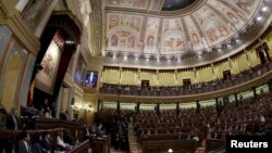 Ciudadanos (Citizens) leader Albert Rivera speaks during an investiture debate at the parliament in Madrid, Spain, March 4, 2016. 