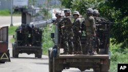 မှတ်တမ်းဓါတ်ပုံ ၂၀၁၇ ဇွန်လတုန်းက Marawi မြို့ပေါ်မှာ လုံခြုံရေးယူထားစဉ် 