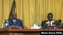 Mutevedzeri wemutungamir wenyika VaConstantino Chiwenga nemutungamiri wenyika VaEmmerson Mnangagwa 