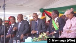 PMutungamiri weSouth Africa, VaCyril Ramaphosa, kuruboshwe, nemutungamiri weRwanda, VaPaul Kagame, pamwe nemutungamiri wenyika, VaEmmerosn Mnangagwa nemudzimai wavo.