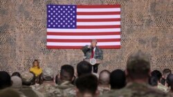 President Trump Visits Troops After Announcing New Defense Secretary