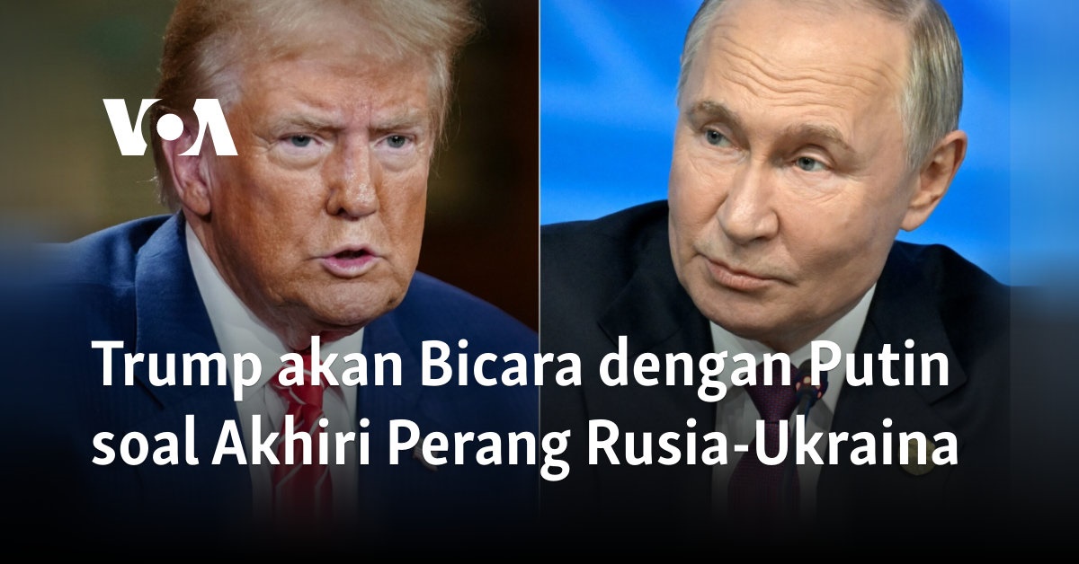 Trump akan Bicara dengan Putin soal Akhiri Perang Rusia-Ukraina