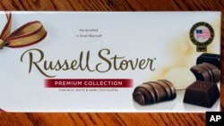 A box of Russell Stover's "Premium Collection" chocolate is shown in Kansas City, Kansas, July 14, 2014. 