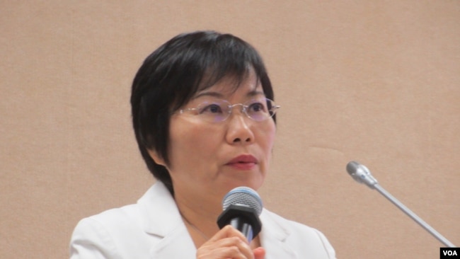台灣執政黨民進黨立委劉世芳(美國之音張永泰拍攝)