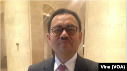 Menteri Energi dan Sumber Daya Mineral Sudirman Said di Washington DC, 26 Oktober 2015 (Foto:VOA/Vina)