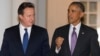 دیدار باراک اوباما رئیس جمهوری ایالات متحده (راست) و دیوید کامرون نخست وزیر بریتانیا در کاخ سفید - ۲۵ دی ۱۳۹۳ 