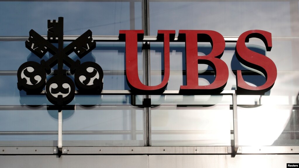 FILE - The logo of Swiss bank UBS is seen in Zurich, Oct. 25, 2018. 