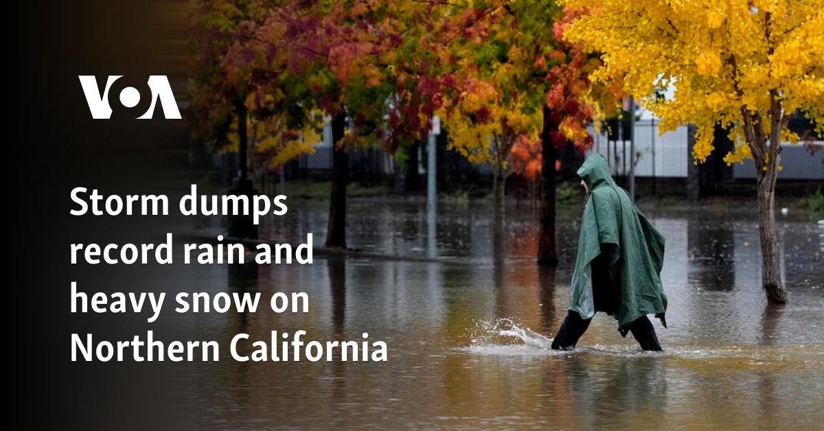 Storm dumps record rain and heavy snow on Northern California