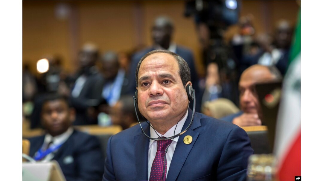 Egypt's President Abdel Fattah el-Sissi listens at the opening ceremony of the African Union summit in Addis Ababa, Ethiopia, Jan. 28, 2018.