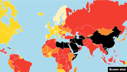 世界新闻自由指数中国名列倒数第四