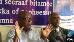 Dura ta’aa paartii Kongresii Federaalawaa Oromoo fi itti aanaa dura ta'aa MEDREK, Dr. Mararaa Guddinaa (Bitaa), dura ta'aa MEDREK Bayyanaa Pheexros (Mirga)