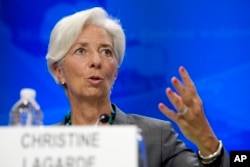 International Monetary Fund (IMF) Managing Director Christine Lagarde speaks during a news conference in Washington, June 22, 2016.