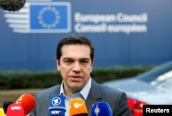 Greece's Prime Minister Alexis Tsipras arrives at a European Union leaders summit in Brussels, Belgium, Dec. 15, 2016.
