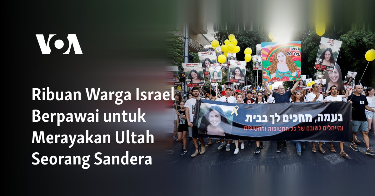 Ribuan Warga Israel Berpawai untuk Merayakan Ultah Seorang Sandera