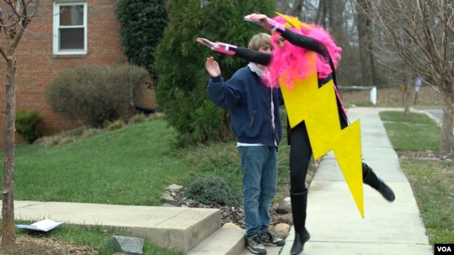 Lightning Bolt Lady tries to fly for the first time...but can she?