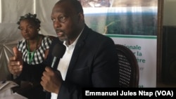 Samuel Nguiffo du CED pilote l’initiative de l’observatoire du foncier au Cameroun, le 23 janvier 2019. (VOA/Emmanuel Jules Ntap)