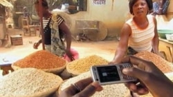 Farmers receive information on improving crop yields by watching how-to videos on their mobile phones.