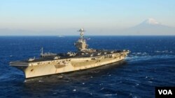 Tàu sân bay USS Washington của Mỹ. Hoa Kỳ đã triển khai hơn 320,000 quân trong khu vực Châu Á-Thái Bình Dương.