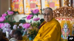 资料照片：西藏精神领袖达赖喇嘛。（2017年11月2日）
