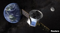 Illustration conceptuelle de TESS (Transiting Exoplanet Survey Satellite), Goddard Space Flight Center/NASA.
