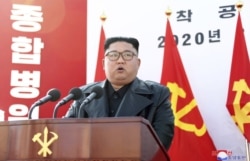 Pemimpin Korea Utara, Kim Jong-un di Pyong Yang, Korea Utara.