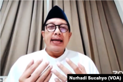 Mantan Menteri Agama 2014-2019, Lukman Hakim Saefuddin dalam tangkapan layar. (Foto: VOA/Nurhadi Sucahyo)