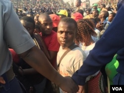 Some of the people at Rufaro Stadium who wanted to view the body of the late Zimbabwean leader.