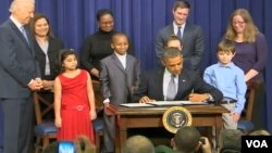 奧巴馬總統簽署槍支管制議案