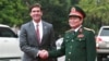 Bộ trưởng Quốc phòng Hoa Kỳ Mark Esper (trái) và Bộ trưởng Quốc phòng Việt Nam Ngô Xuân Lịch tại Hà Nội ngày 20/11/2019.