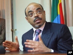 FILE - Former Ethiopian Prime Minister Meles Zenawi