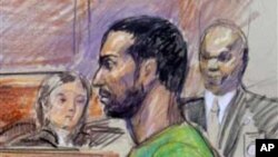 Amine El Khalifi shown in an artists drawing at a federal court hearing Feb. 2012 