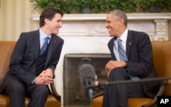 President Barack Obama meets with Canadian Prime Minister Justin Trudeau, March 10, 2016, in the Oval Office of the White House in Washington.