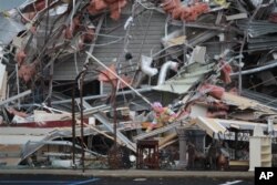 Un immeuble en ruines de Tuscaloosa