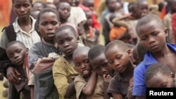 Des enfants déplacés dans les zones de conflit en RDC, 13 juillet 2012.