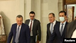 Esad, Cîgirê Serokê Rûsya Yuri Borisov û Wezîrê Derve yê Rûsya Sergey Lavrov