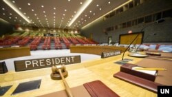 Зал заседаний Совета Безопасности Организации Объединенных Наций