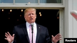 Le président américain, Donald Trump, à la maison blanche, le lundi 22 avril 2019. REUTERS/Al Drago