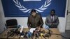 FILE - The International Criminal Court's (ICC) chief prosecutor, Fatou Bensouda, holds a news conference during her visit to look into allegations of extreme violence on May 3, 2018 in Kinshasa, Democratic Republic of Congo.
